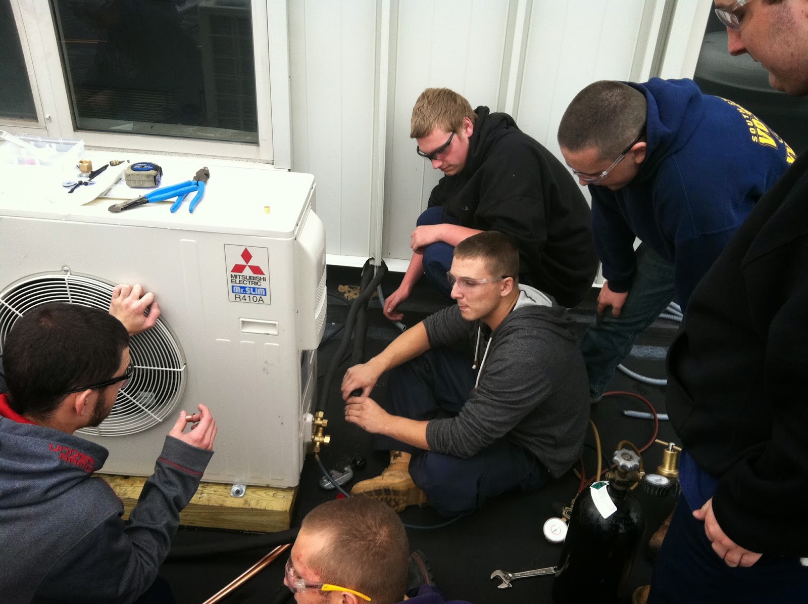 South Shore Vocational Technical High School HVAC Students Install A